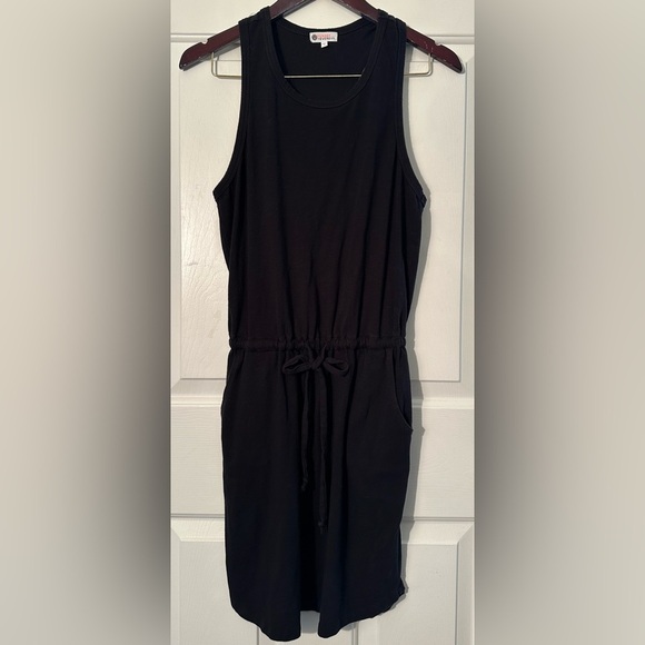 SUNDRY x EVEREVE Black Weekender Tank Racerback Dress Drawstring POCKET 1 SM USA - Picture 5 of 14